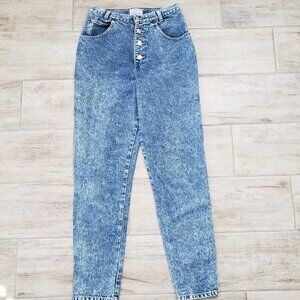 Vintage 80s Palmetto's Acid Wash Jeans Women's High Rise Mom Button Fly Cotton 9